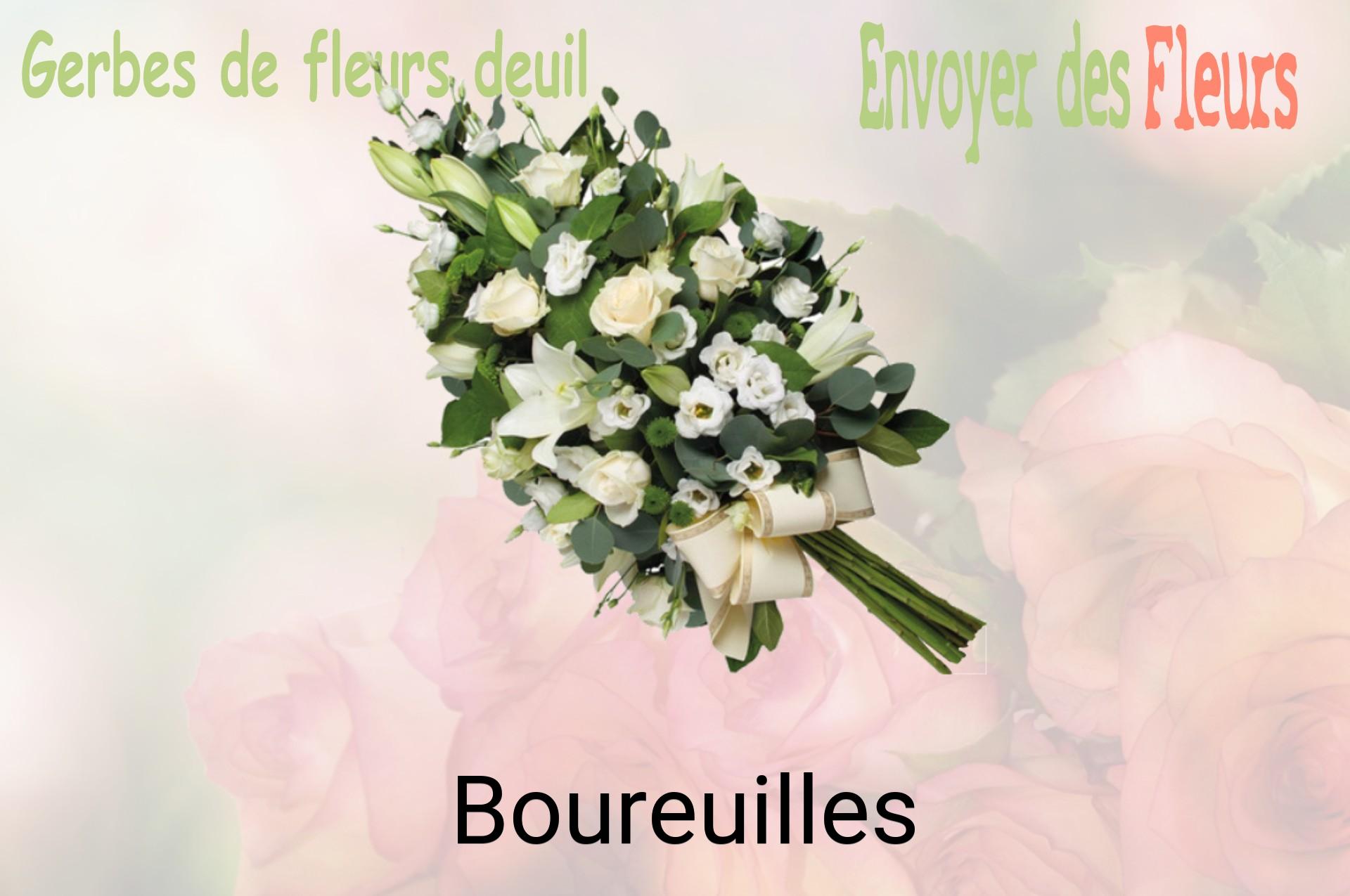 Gerbe de fleurs de deuil livrée à Boureuilles